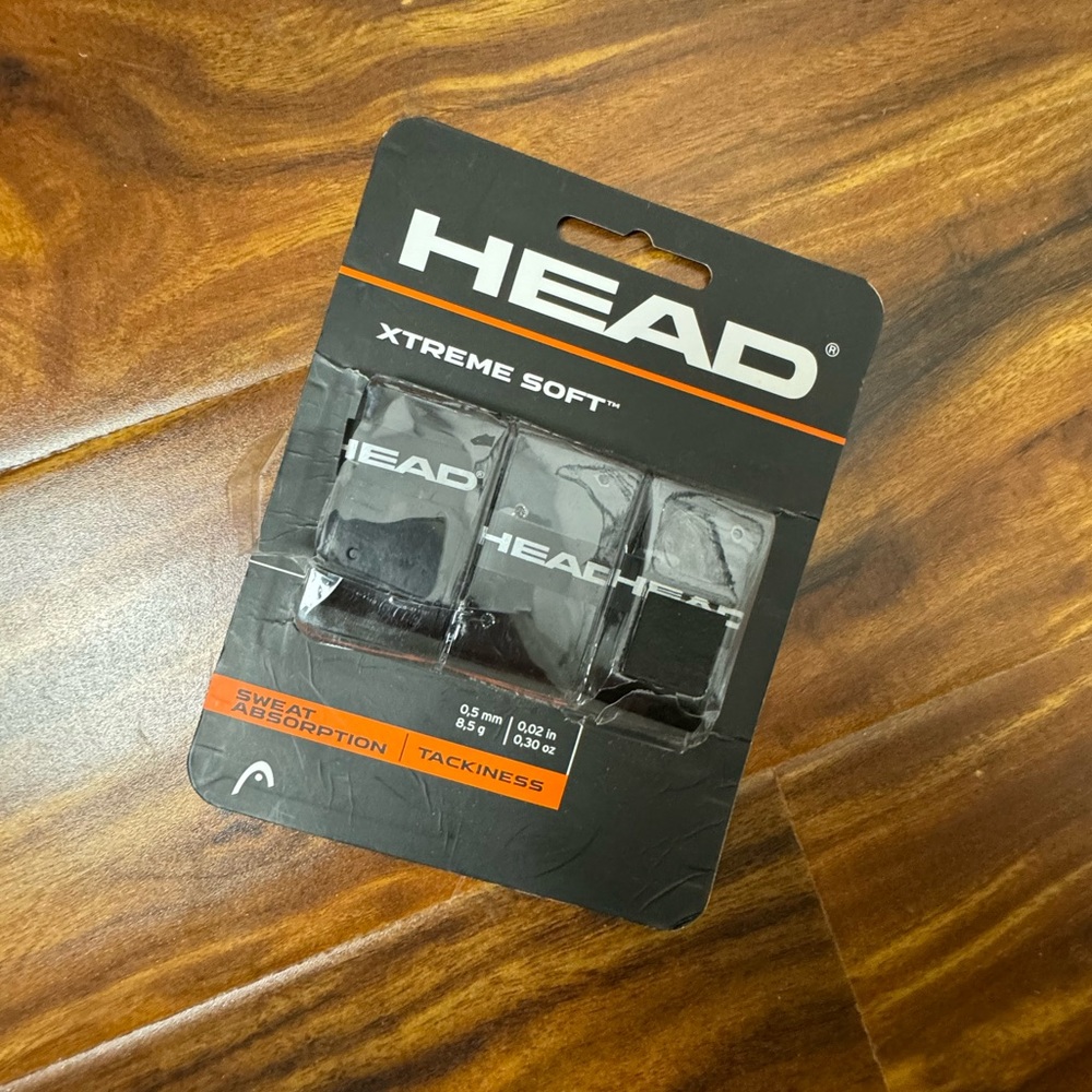 Head Super Comp 3-Pack Tennis Racket Grip Tape, Black